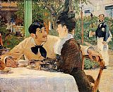 Edouard Manet Canvas Paintings - Chez Le Pere Lathuile